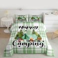 thumbnail image 2 of Homewish Teens Happy Camping 2pcs Bedding Comforter Set,Adventure Theme Twin Comforter Sets,Geometric Plaid Grid Breathable Bedding Set,Luxury Bedroom Decor,Reversible, 2 of 8