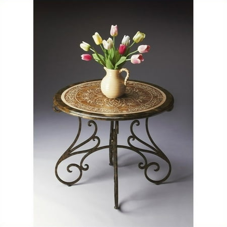 - Beaumont Lane Fossil Stone Top Foyer Table