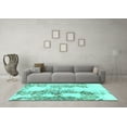 thumbnail image 3 of Ahgly Company Indoor Rectangle Abstract Turquoise Blue Modern Area Rugs, 4' x 6', 3 of 4