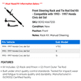thumbnail image 2 of Front Steering Rack and Tie Rod End Kit - Compatible with 1993 - 1997 Honda Civic del Sol 1994 1995 1996, 2 of 2