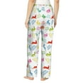 thumbnail image 3 of Uemuo Happy Easter Rabbit Pattern Women's Wide Leg Palazzo Lounge Pants with Pockets Light Weight Loose Comfy Casual Pajama Pants-Medium, 3 of 9