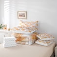 thumbnail image 6 of Manfei Cute Bowknot 7 Pieces Bedding Comforter Set,Kawaii Bowtie Bow Full Bedding Set,Orange White Ribbon Fitted Sheet Flat Sheet For Girl,Breathable Home Decor Reversible, 6 of 8