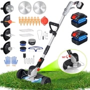 KingFurt 24V Weed Wacker, Electric Weed Eaters, 12inch Cordless String Trimmer & Edger with Grass Cutter Spool Line for Lawn, Garden, Yard