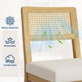 thumbnail image 4 of Yeshouse juego de 2 sillas de comedor de ratán, estilo rústico francés, respaldo de ratán y patas de madera, diseño moderno de mediados de siglo, ideal para comedor, cocina, dormitorio o sala de estar, 4 of 7