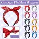 thumbnail image 5 of Diadema con nudo en la oreja pequeña de estilo étnico de tres estados, accesorios para el cabello con sello de prensa ancha, diadema estampada grande para mujer, 5 of 6