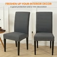 thumbnail image 6 of 4Pcs Chair Covers Stretch Dining Chair Slipcover Removable Chair Protector for Dining Room, Hotel, Ceremony, Machine Washable Small square Jacquard Knitted Fabric, 6 of 7