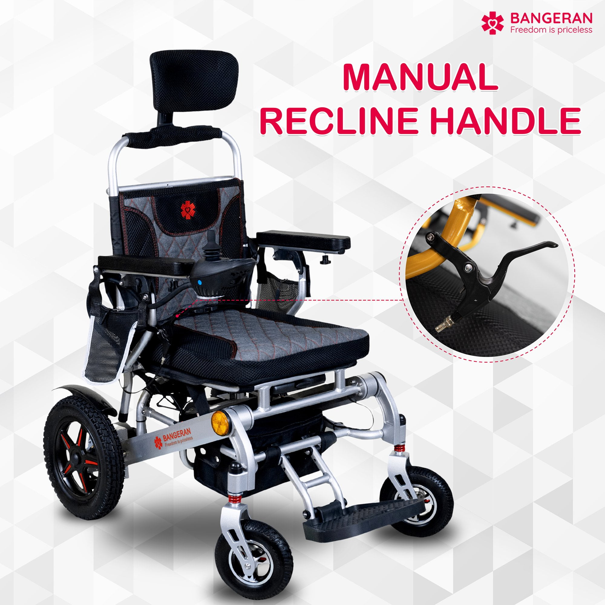 BANGERAN Thunderbolt (Manual) Reclining Electric Wheelchair for
