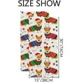 thumbnail image 3 of GZHJMY Fingertip Hand Towels, 2 Pack Pcs Cute Christmas Pattern with Corgis Absorbent Face Bath Towels for Bathroom Kitchen, 30"x15", 3 of 6