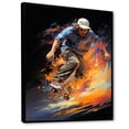 thumbnail image 2 of Designart "Rhythmic Grind of Skateboard" Sports Floater Framed Wall Decor, 2 of 7