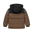thumbnail image 3 of LUOGENLI Jacket for Girls 6-7 Toddler Boys Girls Winter Patchwork Coat Hooded Jacket Wear Thicken Windproof Zipper Warm Outwear Girls Jackets Size 7-8 under 10 Girls Jacket Size 7 Coffee 3-4 Years, 3 of 3