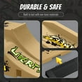 thumbnail image 2 of Skateboard Ramp, 6-in-1 Finger Skateboard Ramp Set, Finger Skateboard Park, Mini Fingerboard Skateboard Training for Quick Techniques and High Jump, Children and Adult Beginner Practice Set (Yellow), 2 of 10