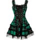 thumbnail image 1 of Minivestido gótico Bandage a cuadros para mujer, vestidos de corte en A con adorno de encaje estético Grunge, minivestido Punk ceñido al cuerpo, ropa de fiesta Sexy-AM, 1 of 5