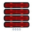 thumbnail image 1 of 4uds M5x0.8 Rojo Rectangular Tornillo Montaje Reflector Advertencia Reflector, 1 of 1
