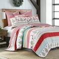 thumbnail image 4 of Levtex Home Comet and Cupid Holiday Deer Microfiber Quilt, King - Reversible, 4 of 7