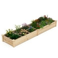 thumbnail image 1 of Gymax Jardinière Surélevée en Bois avec 2 Bacs à Plantes, 7 Compartiments, 1 of 10