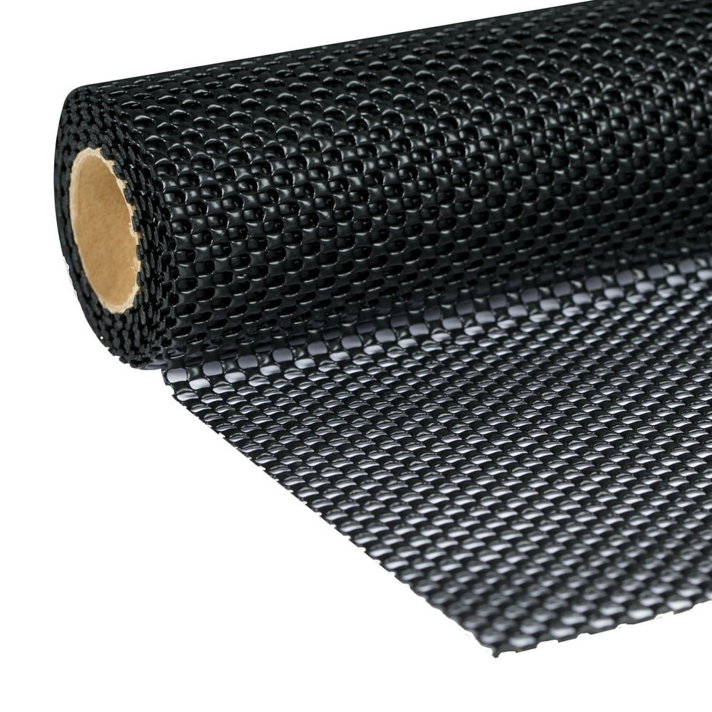 EasyLiner Super Grip 20 In. x 6 Ft. Shelf Liner with Clorox, Black