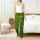thumbnail image 4 of Balery Green Glitter Sparkle Pantalones de pijama para mujer, pijamas ultraligeros, pantalones de estar por casa-Small, 4 of 6