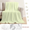 thumbnail image 5 of Yellow White Stripe Blanket Soft Cozy Warm Throw Blanket for Couch, Plush Fuzzy Flannel Fleece Blankets for Sofa, Modern Minimalist Geometric Striped Bed Blankets Lightweight Gifts for Women, 40"x50", 5 of 9