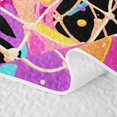 thumbnail image 5 of Castle Fairy Basketball Ice Cream Quilt Full,Sport Theme Graffiti Splash Full Bedspread Sets,Black Pink, 5 of 7