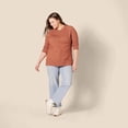 thumbnail image 4 of walmart Essentials Chandail à Col Rond à Manches Longues pour Femmes, Coupe Classique, Toucher Doux, 4 of 5