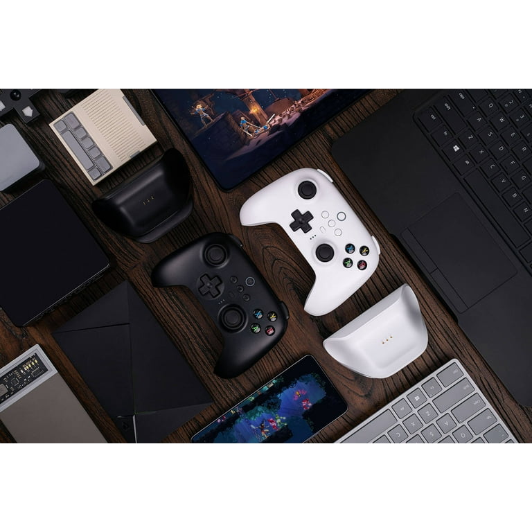 8Bitdo - Ultimate 2.4g Controller for Windows Pcs with Dock - White