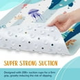 thumbnail image 4 of Non-Slip Bathtub Mat with Powerful Suction Cups, 40x16 Large Size Quick Drain for Safety in Showers and Tubs, Machine Washable Durable PVC Comfortable & Safe (Dark Whale), 4 of 6