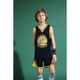 thumbnail image 2 of Stephen Curry No.30 Conjunto de camiseta de baloncesto Uniforme de guerreros para niños y adolescentes Negro XL (150-160 CM), 2 of 4