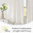 thumbnail image 6 of NICETOWN Kitchen Curtains 36 Inches Long, Pinch Pleated Linen Curtains Farmhouse Light Filtering Short Curtains for Cafe Bar Bedroom Window, White, 26"x36", 2 Panels, 6 of 7