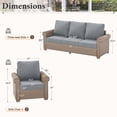 thumbnail image 3 of SUMMIT LIVING All-Weather Wicker Patio Furniture Set With 42" Fire Pit Table, 5-Piece Outdoor Patio Conversation Set, Gray, 3 of 16