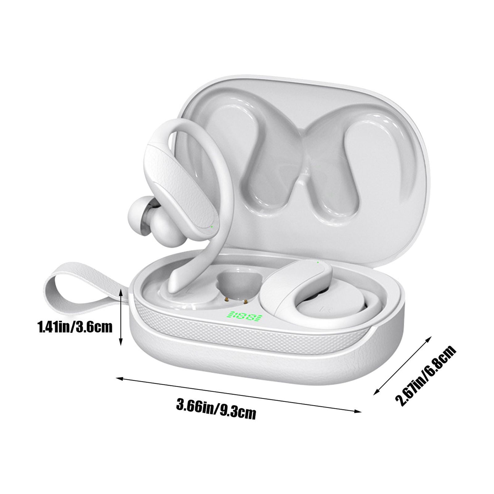 Long Tolerance Wireless Earphones, Leather Patterned Bluetooth Headset — 3.7x2.7x1.4 Inch IP53 Watertight Low Latency Earpieces for Gaming