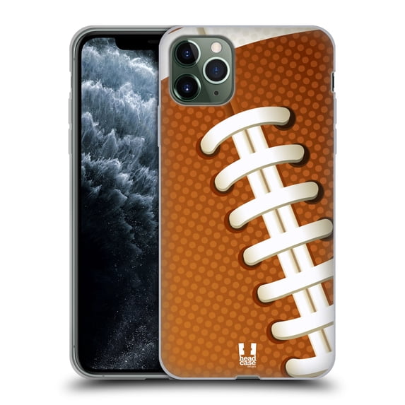 Head Case Designs Ball Collection Football Soft Gel Case Compatible with Apple iPhone 11 Pro Max