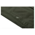 thumbnail image 4 of Varsity Jacket Men Zipper Stand Collar Solid Imitation Puffer&nbsp;Jacket&nbsp;Men,Green,XL, 4 of 8