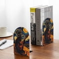 thumbnail image 5 of Susaid Starry Night Cat Guitarist Print Wooden Bookends Decorative Book Ends for Shelves Heavy Books Holder Organizer Non-Slip Desk Book End for Kids Room Office School 1 Pairs, 5 of 8