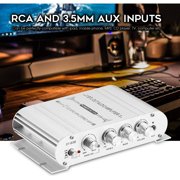 HiFi 2.1 Channel Power Amplifier Stereo Bass Sound Amp, Rms 20Wx2+40W Mini Digital Audio Power Amplifier for Home Speakers, ST-838 Subwoofer Amplifier Audio Stereo Bass Amp with Power Supply