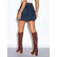 thumbnail image 4 of Jaimenalin Women'S Y2K Denim Cargo Skort - High Waisted Mini Skirt Shorts with Multifunctional Pockets Blue XL, 4 of 7