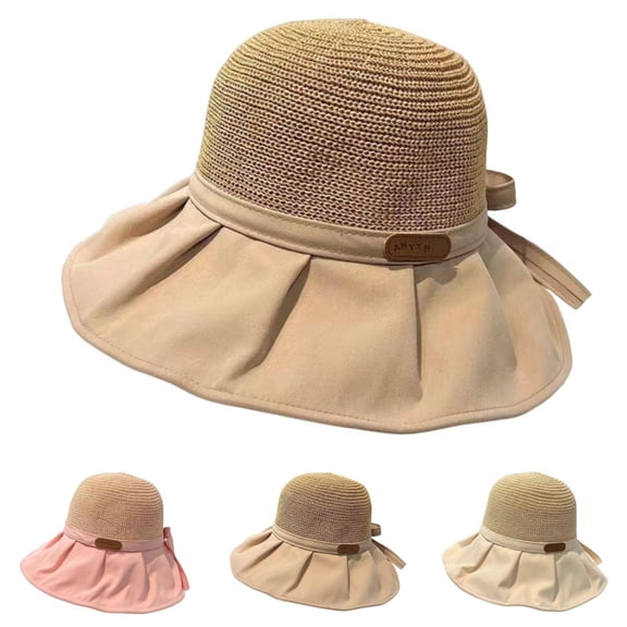 WHEANG Deep Crown Large Head Size Sun Hats for Women, Adjustable Casual Sun Protection Wide Brim Bucket Hat, Face Slimming Classic Daily Summer Fisherman Cap(Brown)