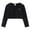 Black, variant on Girls Cardigan Cropped Shrug Bow One Button Dressy Party Sweater for Kids White Size 1T