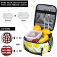 thumbnail image 4 of Reusable Lunch Bag Cartoon Lemon Painting Insulated Lunch Box Container Portable Cooler Thermal Lunch Tote Bag for Women Men Adult Work Office Picnic Travel Beach, 4 of 6