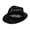 1-Black5668, variant on Men's Breathable Fedora Hat,Open‑Weave Outdoor Sun Cap,Coffee