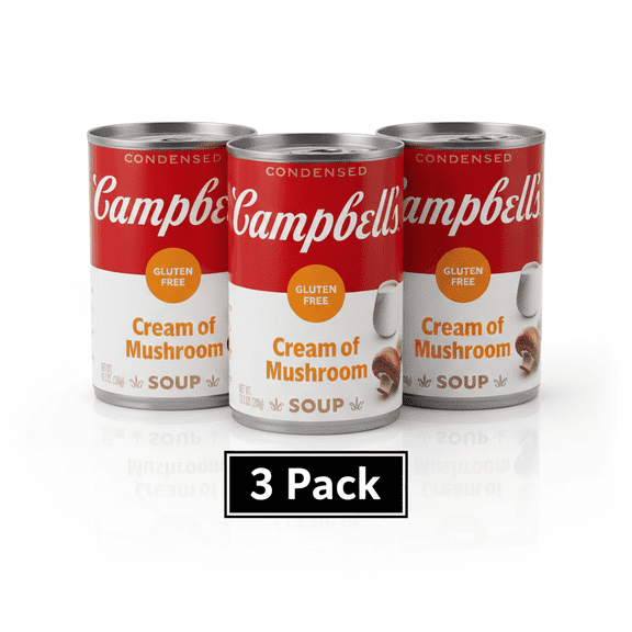 Campbell's Condensed Gluten Free Cream of Mushroom Soup (3-Pack) 10.5 oz Can