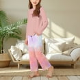 thumbnail image 5 of NAISIBABY Girls Outfit Set, Long Sleeve T Shirt and Tie-Dye Pants Soft Comfort Home Clothes 2-Piece Pink 13T, 5 of 7