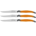thumbnail image 1 of Cuchillos para Cortar Carne Pro. LaguioleOrange 3 pzas 23 cm Naranja Acero Inoxidable Cuchillo para carne., 1 of 4