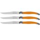 thumbnail image 1 of Cuchillos para Cortar Carne Pro. LaguioleOrange 3 pzas 23 cm Naranja Acero Inoxidable Cuchillo para carne., 1 of 4