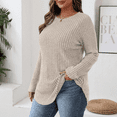 thumbnail image 5 of SOMER Fall Sweaters for Women Pullover Long Sleeve Casual Cozy Lightweight Women Sweaters Trendy Ribbed Knit Tops, 2025 Caramel Apricot, 5 of 6