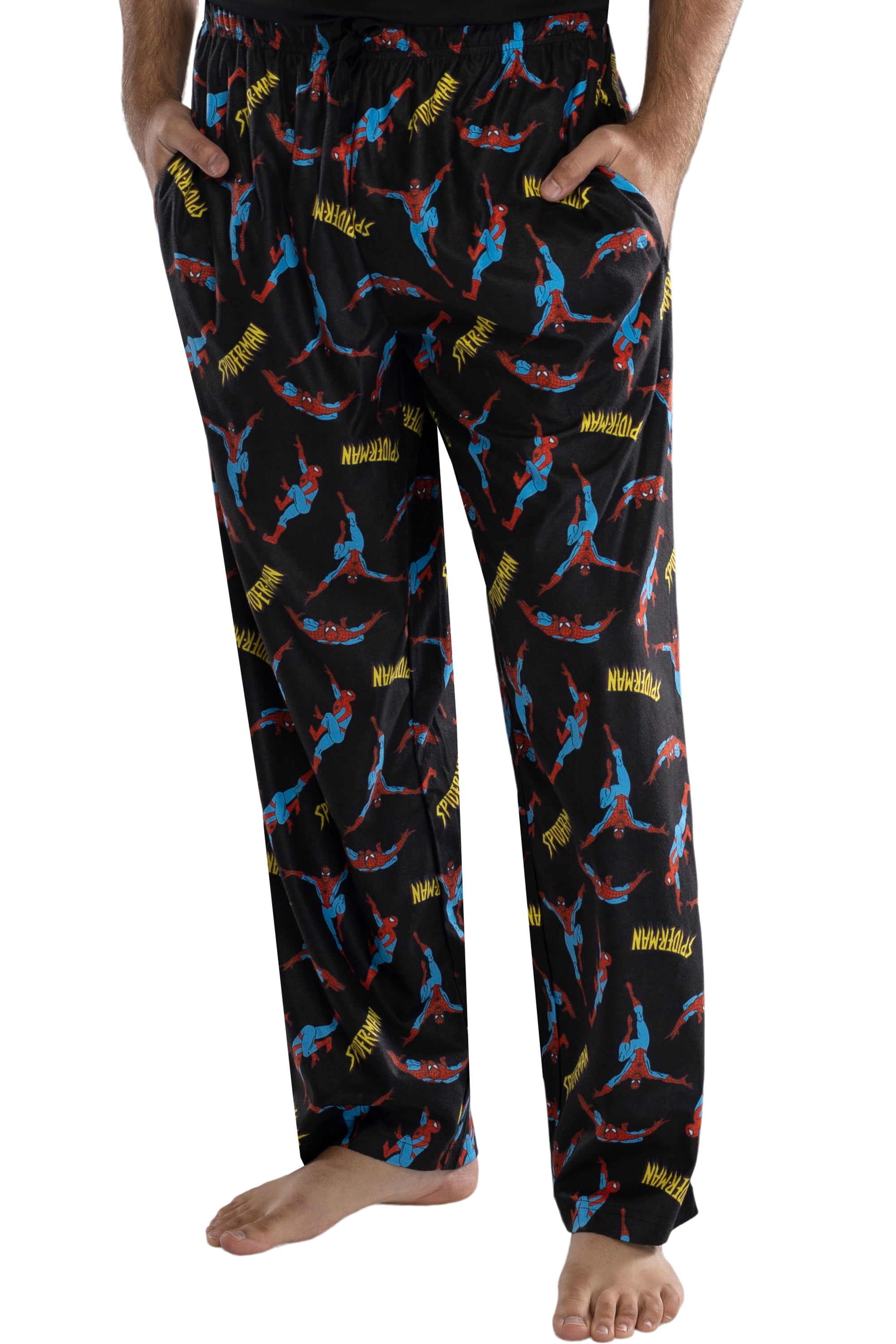 Marvel Comics Men's Spiderman Comic Allover Print Loungewear Pajama ...