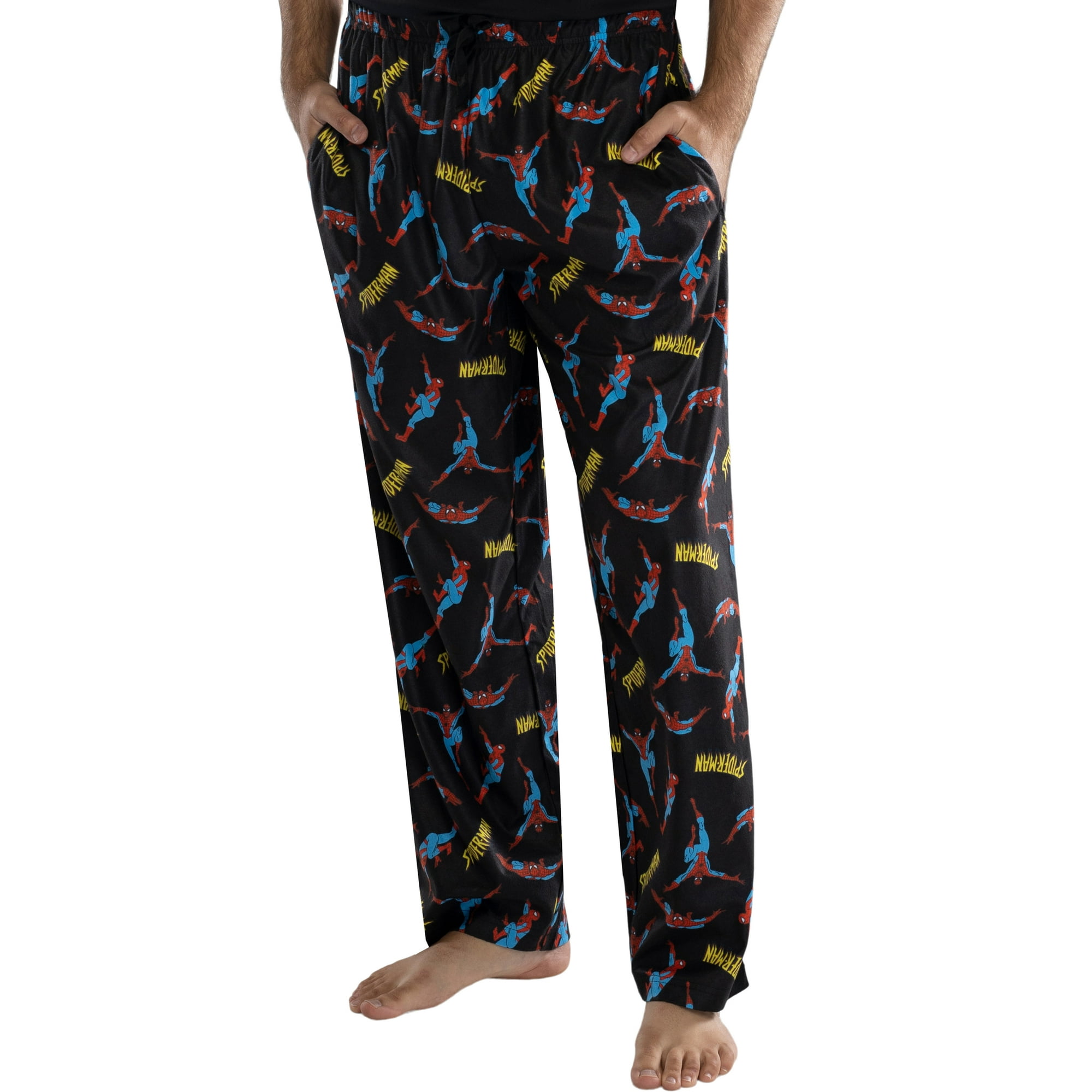Marvel Comics Men s Spiderman Comic Allover Print Loungewear Pajama Pants 2XL Walmart