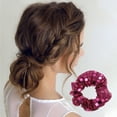 thumbnail image 2 of Unique Bargains 1 Pc Elegant Square Sequins Scrunchies for Home Rose Red, 2 of 5