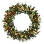 Nisswa Berry Pine Pre-Lit Wreath