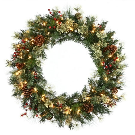 Nisswa Berry Pine Pre-Lit Wreath
