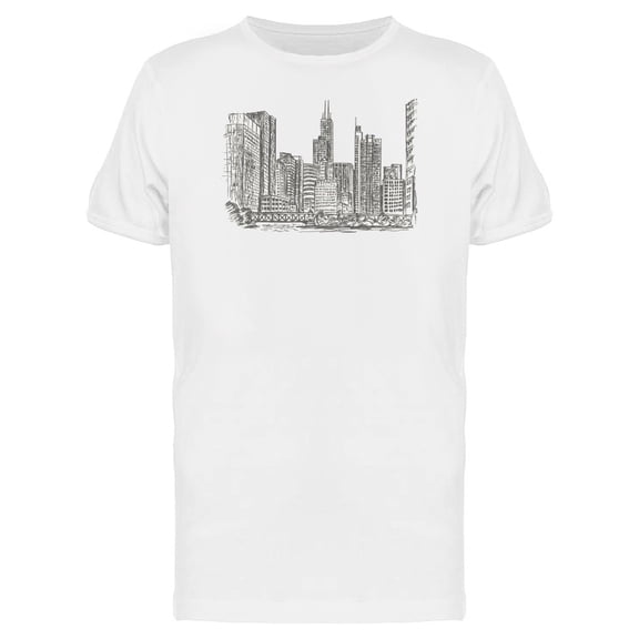 Chicago City Scene Sketch Tee Men's -Image by Shutterstock
